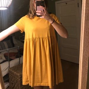 Urban Outfitters T Shirt Dress- Yellow